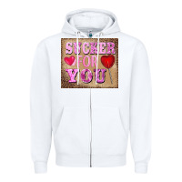 White valentine's day sucker for you Zipper Hoodie - BarkalooDesign