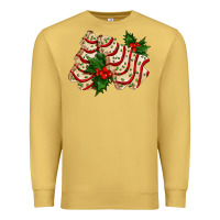 Antique Gold white christmas tree cake ado Premium Sweatshirt - AdoDesignShop