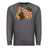 Charcoal Heather white christmas tree cake ado Premium Sweatshirt - AdoDesignShop