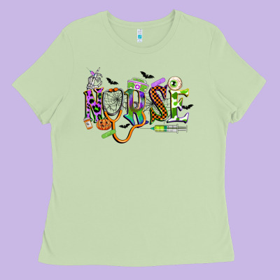 Halloween Nurse Ladies Tee Designed By Cowgirlartshop