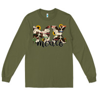 Army Green mexico state cowhide serape cactus Long Sleeve Tee - RanaPortraitStore