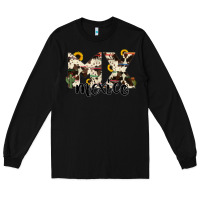 Black mexico state cowhide serape cactus Long Sleeve Tee - RanaPortraitStore