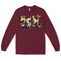 Burgundy mexico state cowhide serape cactus Long Sleeve Tee - RanaPortraitStore