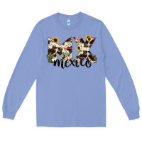 Colony Blue mexico state cowhide serape cactus Long Sleeve Tee - RanaPortraitStore