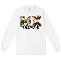 White mexico state cowhide serape cactus Long Sleeve Tee - RanaPortraitStore