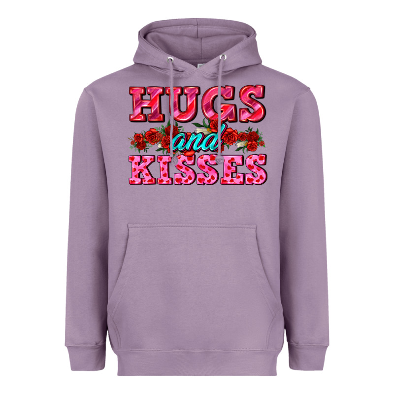 Hugs And Kisses Valentines Heavyweight Hoodie by AdoDesignShop | Teevron