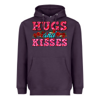 Plum hugs and kisses valentines Heavyweight Hoodie - AdoDesignShop