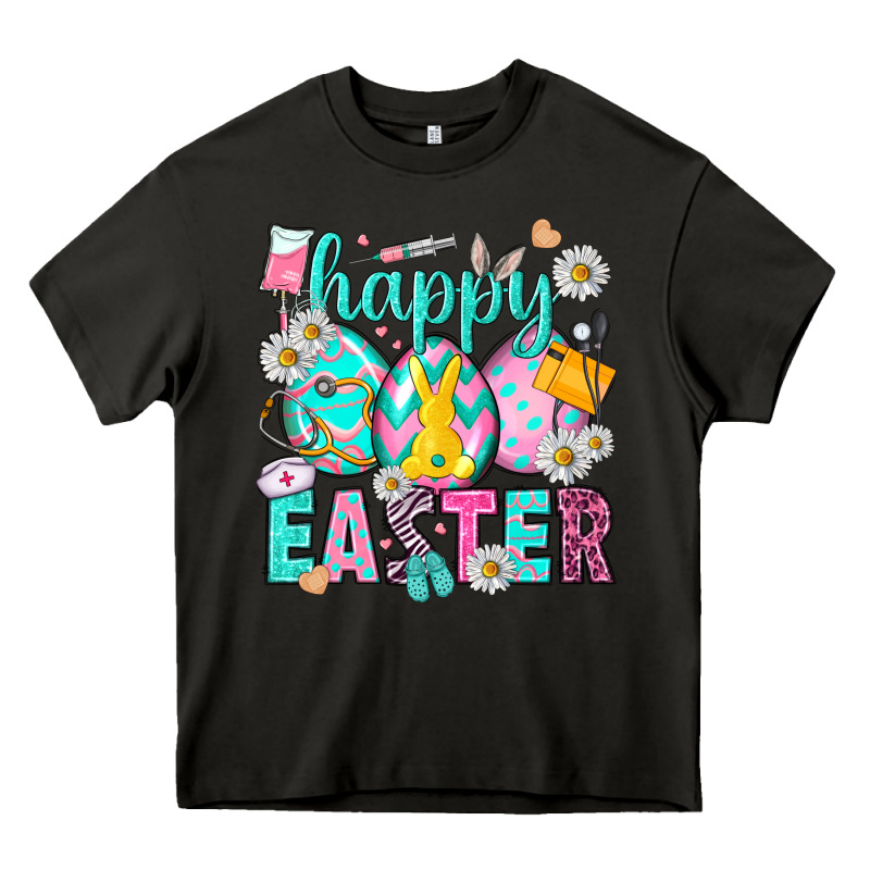 Happy Easter Eggs Nurse Heavy Core Tee by NancyCooperArtShop | Teevron