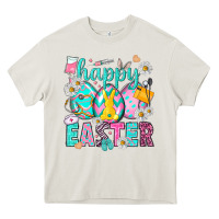 Cream Happy Easter eggs Nurse Heavy Core Tee - NancyCooperArtShop