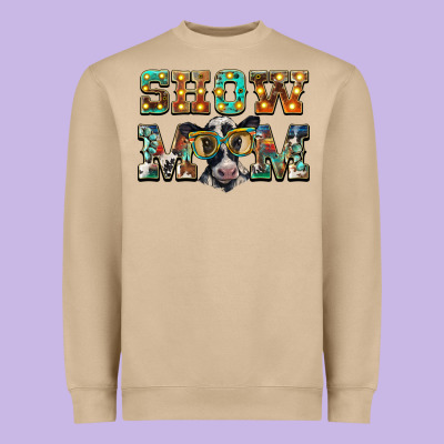 Show Mom Baby Cow Heavyweight Sweatshirt Designed By Barkaloodesign