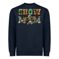 Navy show mom baby cow Heavyweight Sweatshirt - BarkalooDesign