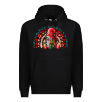 Black festive gnome with gifts Premium Hoodie - CowhideDigitalArt