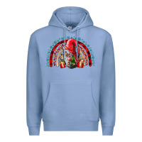 Colony Blue festive gnome with gifts Premium Hoodie - CowhideDigitalArt
