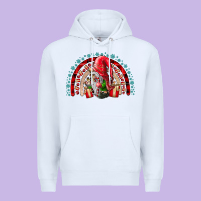Festive Gnome With Gifts Premium Hoodie Designed By Cowhidedigitalart