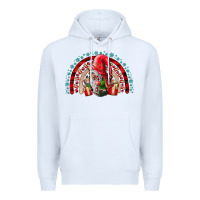 White festive gnome with gifts Premium Hoodie - CowhideDigitalArt