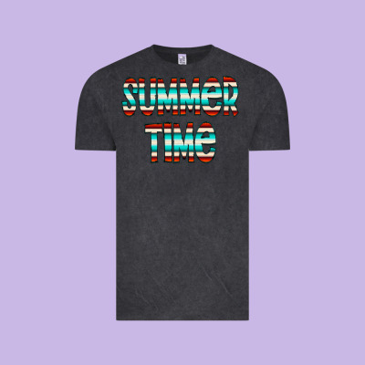 Summer Time Serape Doodle Vintage Tee Designed By Cowcowdesign