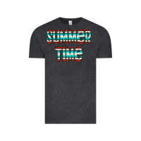 Vintage Black summer time serape doodle Vintage Tee - CowCowDesign