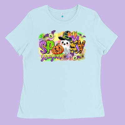 Its Spooky Season Ladies Tee Designed By Cowgirlartshop