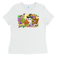 White its spooky season Ladies Tee - CowGirlArtShop