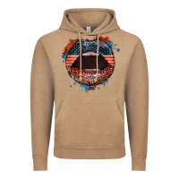 Vintage Coffee American flag lips 4th of july Vintage Hoodie - FaDigitalArtStudio