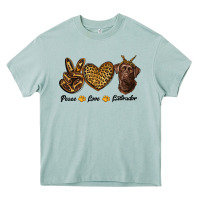 Arona peace love labrador Heavy Core Tee - RanaPortraitStore