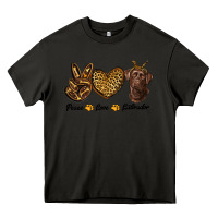 Asphalt peace love labrador Heavy Core Tee - RanaPortraitStore