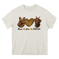Cream peace love labrador Heavy Core Tee - RanaPortraitStore
