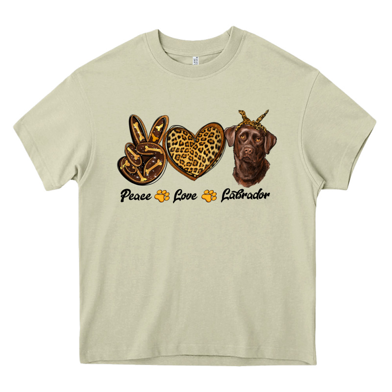 Peace Love Labrador Heavy Core Tee by RanaPortraitStore | Teevron