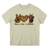 Mossy peace love labrador Heavy Core Tee - RanaPortraitStore