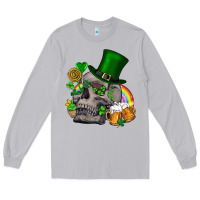 Moon Dust St Patrick's Day boho skull Long Sleeve Tee - FaDigitalArtStudio