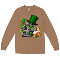 Toasted Coconut St Patrick's Day boho skull Long Sleeve Tee - FaDigitalArtStudio