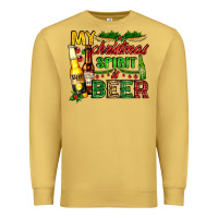 Antique Gold my christmas spirit is beer with beer bottles Premium Sweatshirt - AdoDesignShop