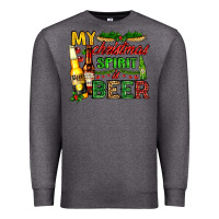 Charcoal Heather my christmas spirit is beer with beer bottles Premium Sweatshirt - AdoDesignShop