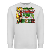 Dove Grey my christmas spirit is beer with beer bottles Premium Sweatshirt - AdoDesignShop