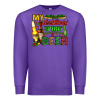 Purple my christmas spirit is beer with beer bottles Premium Sweatshirt - AdoDesignShop