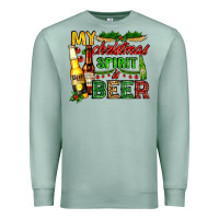 Seafoam my christmas spirit is beer with beer bottles Premium Sweatshirt - AdoDesignShop
