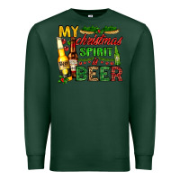 Sports Green my christmas spirit is beer with beer bottles Premium Sweatshirt - AdoDesignShop