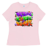 Bubblegum Pink nurse nurse nurse halloween Ladies Tee - CowGirlArtShop