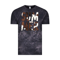 Cloud Black Summer Vibes Brown White Cowhide Vintage Tee - CowCowDesign