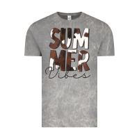Summer Vibes Brown White Cowhide Vintage Tee | Teevron