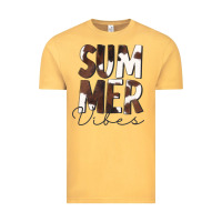 Vintage Mustard Summer Vibes Brown White Cowhide Vintage Tee - CowCowDesign