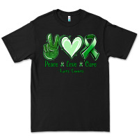 Black Peace Love Cure Liver Cancer Premium Tee - Jasminsmagicworld