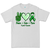 Dove Grey Peace Love Cure Liver Cancer Premium Tee - Jasminsmagicworld