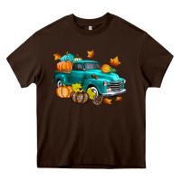 Chocolate Brown Fall Farm Truck Heavy Core Tee - texasbilliewilder