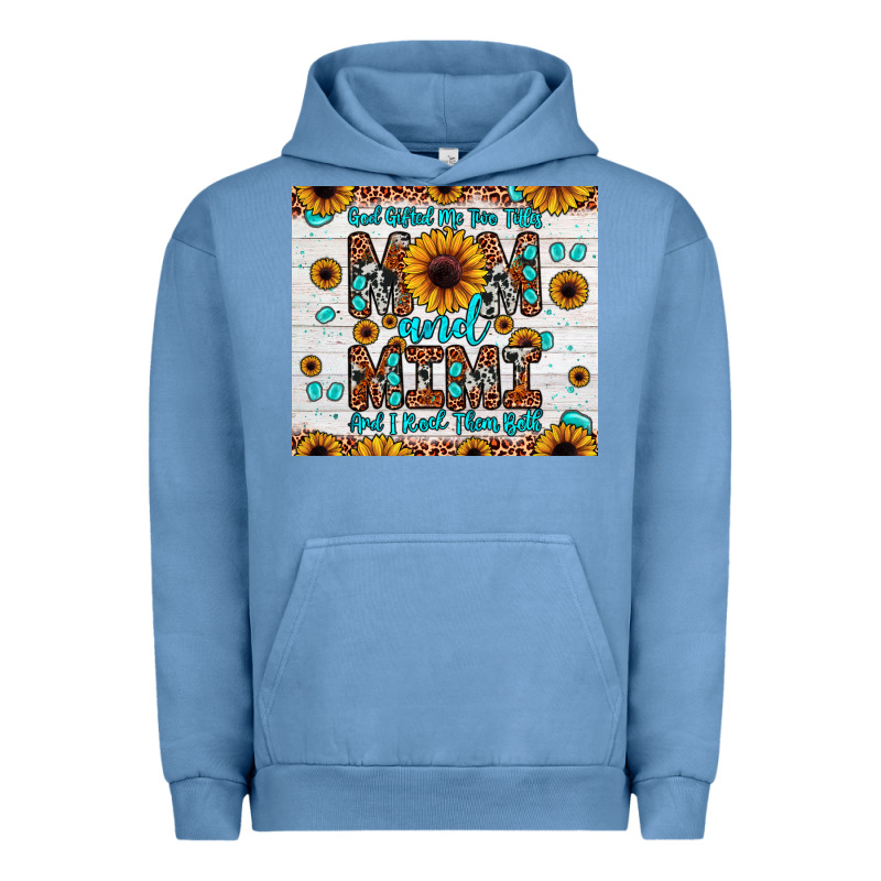 God Gifted Me Two Titles Mom And Mimi And I Rock Them Both Urban Hoodie by JahusDesignShop | Teevron