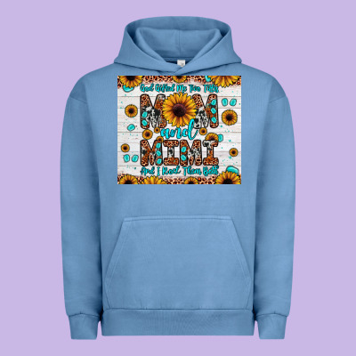 God Gifted Me Two Titles Mom And Mimi And I Rock Them Both Urban Hoodie Designed By Jahusdesignshop
