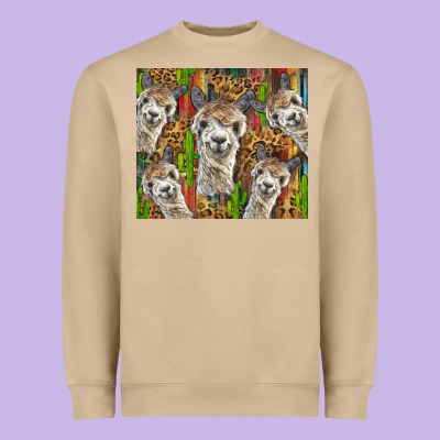 Alpaca Heavyweight Sweatshirt Designed By Barkaloodesign