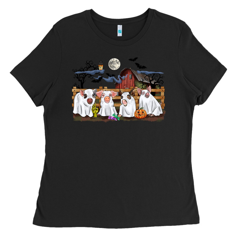 Halloween Pigs Ladies Tee by CowGirlArtShop | Teevron