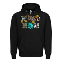 Black western rodeo bullfighter mom turquoise gemstones  sunflowers Zipper Hoodie - BarkalooDesign