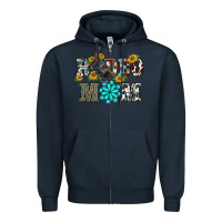Navy western rodeo bullfighter mom turquoise gemstones  sunflowers Zipper Hoodie - BarkalooDesign